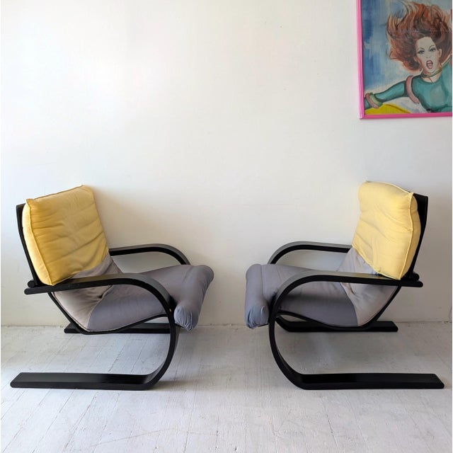 1970s Vintage Italian Lacquered Bent Ply Lounge Chair by Carlo Berruti for Danber, 1970s For Sale - Image 5 of 16