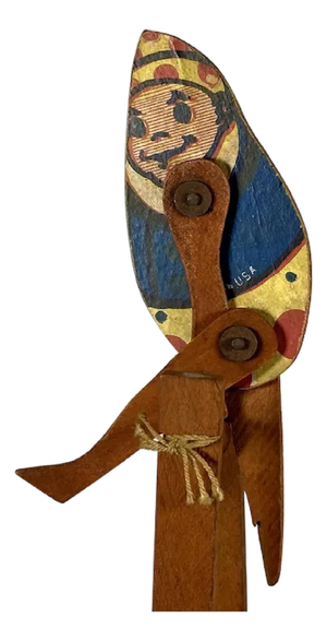 Antique Palmer Cox Brownie Acrobat Toy: Early 1900s Squeeze Toy