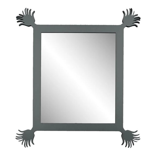 Fleur Home Carnival Vieux Rectangle Mirror in Gunmetal, 55x67 For Sale