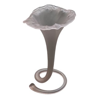 Glass Lily Vase, 1970s For Sale