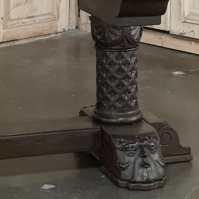 19th Century French Gothic Revival Library Table For Sale - Image 16 of 18