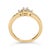 Early 21st Century 10K Yellow Gold 1/2 Cttw Diamond Three Stone Ring For Sale - Image 5 of 7
