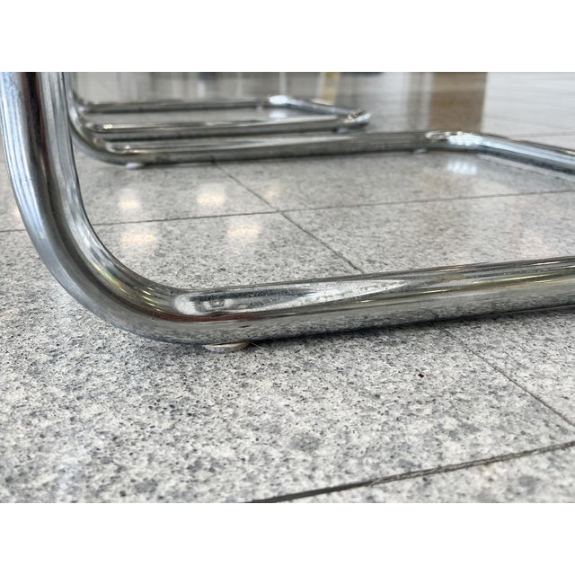 Bauhaus Style Tubular Chromed Steel Barstools - A Pair For Sale - Image 15 of 15