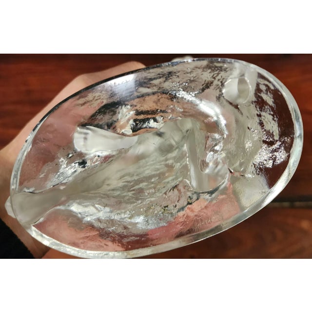 Lalique Vintage Fine French Crystal Figural Group of Two Dancing Female Nudes For Sale - Image 11 of 13