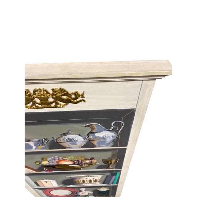 Stunning Palladio Italian Trompe L’Oeil Hand-Painted Wood Panel For Sale - Image 14 of 16