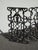 Black Vintage Spanish Style Cast Iron Three Panel Ornate Black Fireplace Screen For Sale - Image 8 of 18