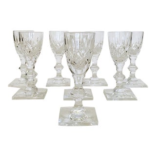 Vintage Hawkes Cut Crystal Cordial Glasses - Set of 8 For Sale
