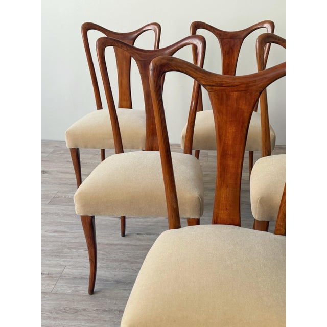Mid-Century Modern Italian Mid-Century Sculptural Dining Chairs, Circa 1950s - A Set of 6 For Sale - Image 3 of 12