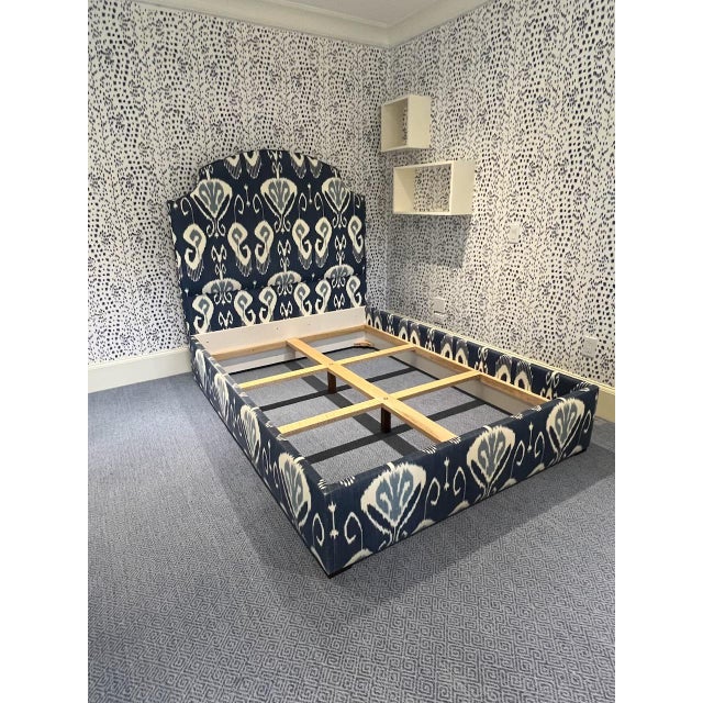 Kravet Custom Full Size Bed With Padded Headboard and Sideboards Chairish