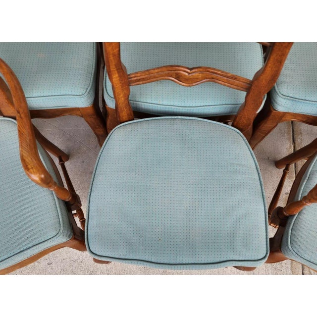 Vintage French Country Dining Chairs Set of 8 For Sale - Image 9 of 12