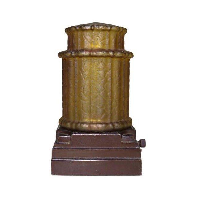Nuart Creations Art Deco Squirrel & Bird Accent Lamp With Amber Shade C1930 For Sale - Image 9 of 9