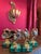 Vintage Italian Gilt 800 Silver Zodiac Place Card Holders with Malachite Bases, 1950s, Set of 4 For Sale - Image 6 of 10