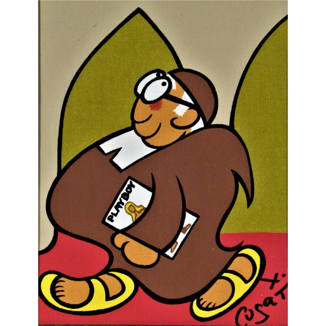 This artwork titled "Monkey Business" is an oil painting on canvas board by noted Spanish artist and musician Xavier...