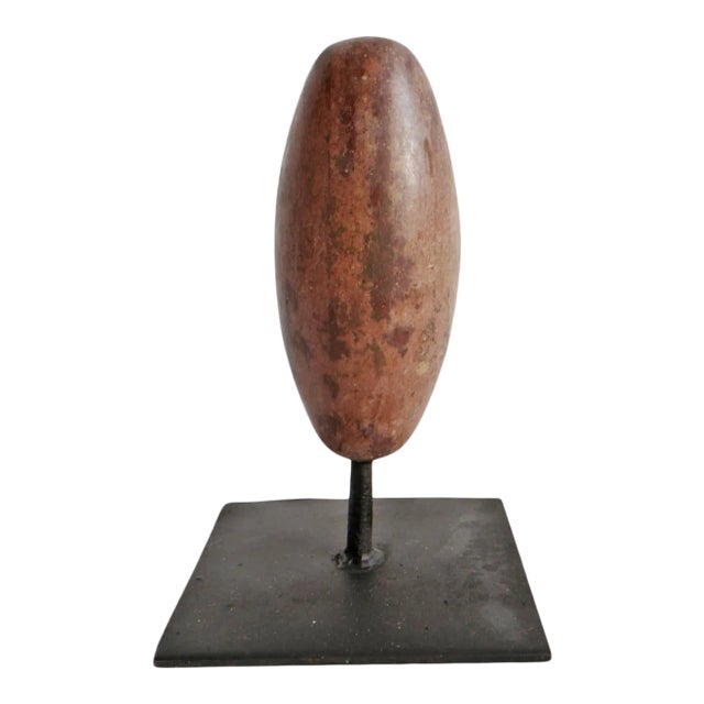 Natural Lingam Stone on Stand For Sale