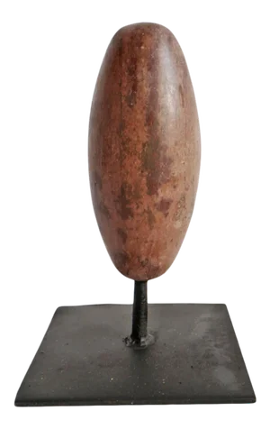 Natural Lingam Stone on Stand