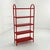 Metal Red Tubular Standing Shelf, 1980s For Sale - Image 7 of 8