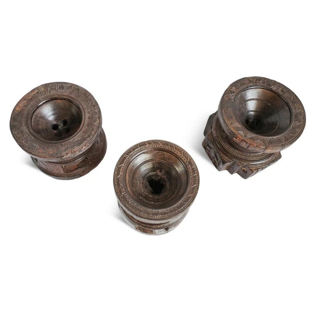 Mid 20th Century Vintage Carved Wood Seed Sorter For Sale - Image 5 of 5