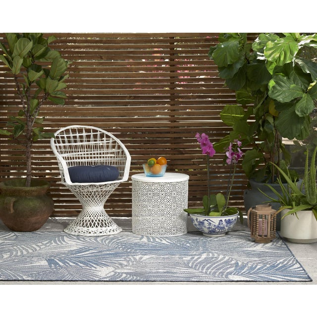 Textile Momeni Contemporary Indoor/Outdoor Riviera Fauna Rug in Blue, 5'3" x 7' For Sale - Image 7 of 9