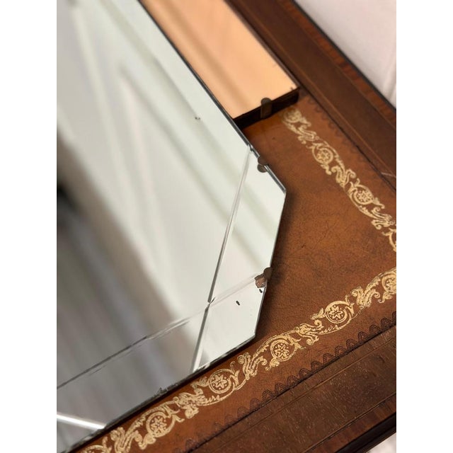 Large Art Deco Peach Glass Flower Petal Mirror, 1920s For Sale - Image 15 of 18