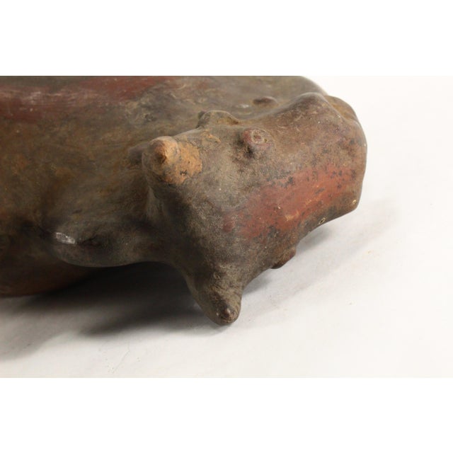 Huge 19th C. Spanish Colonial Cusco Pottery Bull Shaped Terracotta Chicha Vessel For Sale - Image 17 of 18