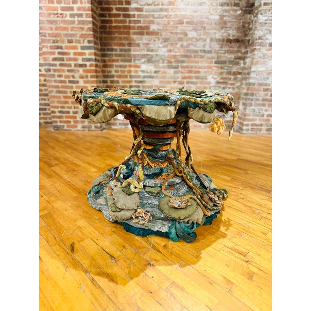 1970s Victorian Style Vintage Artist Crafted Center Table For Sale - Image 5 of 8