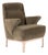 Restored 1940s Art Deco Lounge Chair Mink Mohair, Matching Sofa Available For Sale