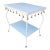 Rare Salterini Patio Side Table Vitro Lite White Glass For Sale