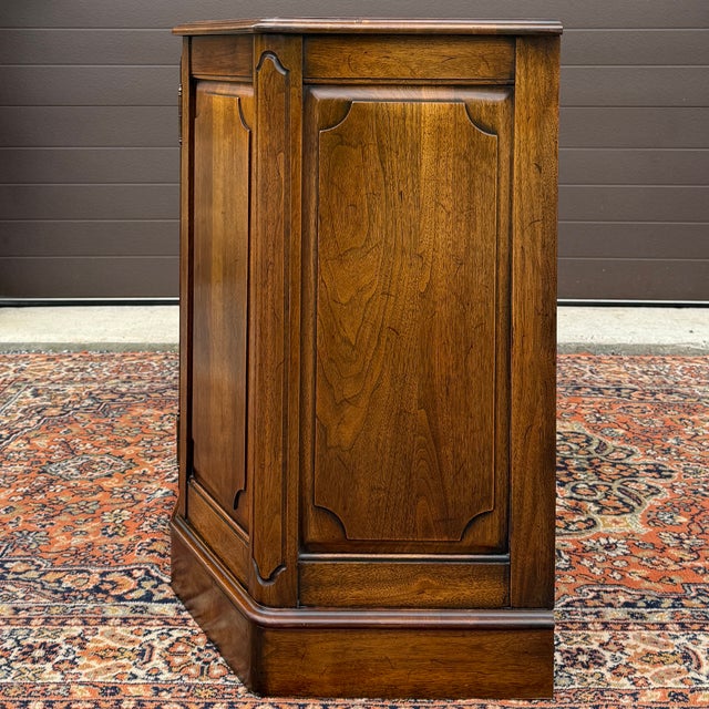 Vintage Davis Cabinet Company French Country Solid Walnut Two Door Buffet or Sideboard For Sale - Image 13 of 18