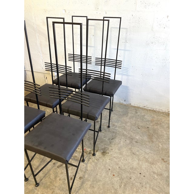 Goram Olsson Vintage Wrought Iron Dining Chairs For Sale - Image 11 of 11