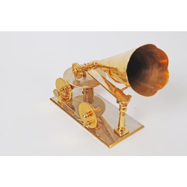 Handcrafted Golden First Gramophone by Emil Berliner, Germany, 1887 For Sale - Image 14 of 18