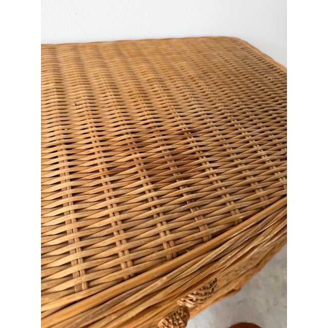 Vintage Coastal Organic Woven Rattan Six-Drawer Dresser For Sale - Image 11 of 12