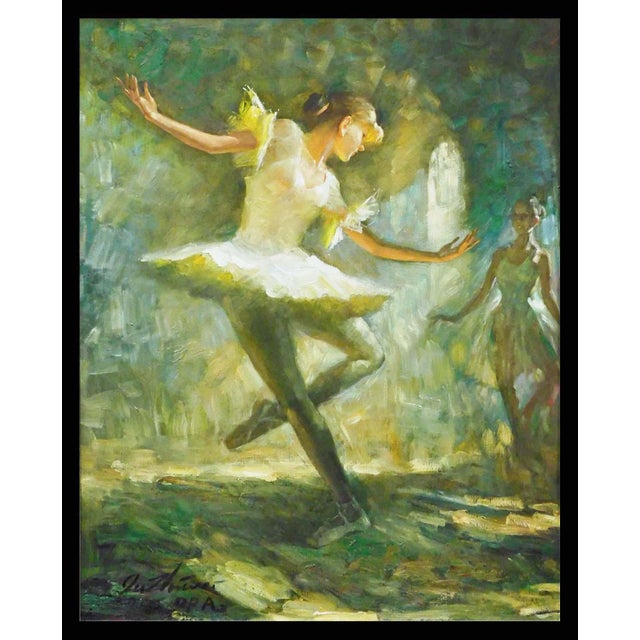 "Untitled" by Zhiwei Tu Original Oil on Canvas Hand signed by the artist Frame Size: 56" x 45" Image Size: 48" x 36"...