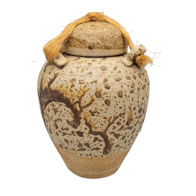 Ceramic Asian Inspired Studio Pottery Stoneware Urn Ginger Jar For Sale - Image 7 of 14