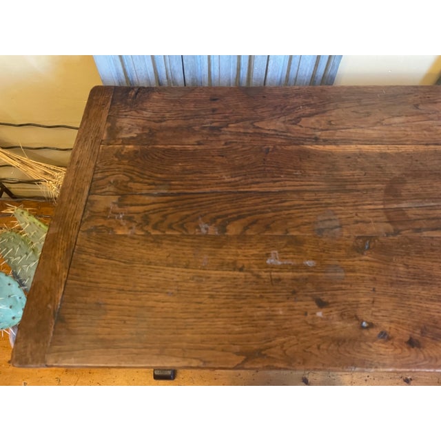 Wood Vintage French Bistro Side Table, 1920s For Sale - Image 7 of 17