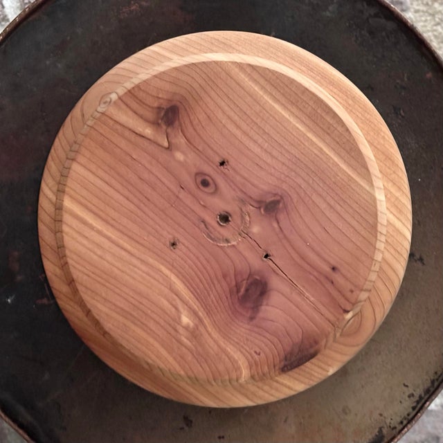 Handcrafted Wood Mantel Accents 3pc Tray Bowl Bottle For Sale - Image 10 of 12