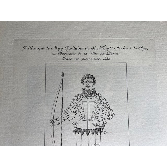 Mid 19th Century Etching Reproduction of Monument for Guillaume Le May by Nicolas Xavier Willemin For Sale - Image 4 of 5