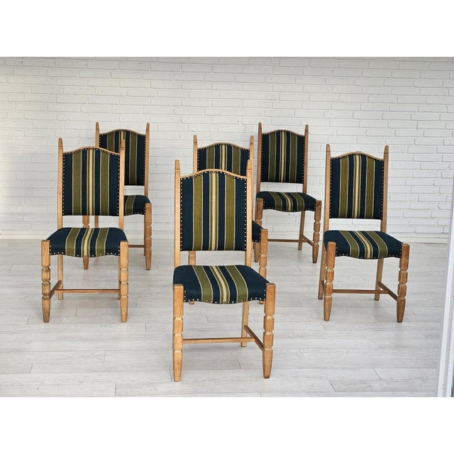 Danish Dining Chairs in Furniture Wool, 1970s, Set of 6 For Sale - Image 9 of 18