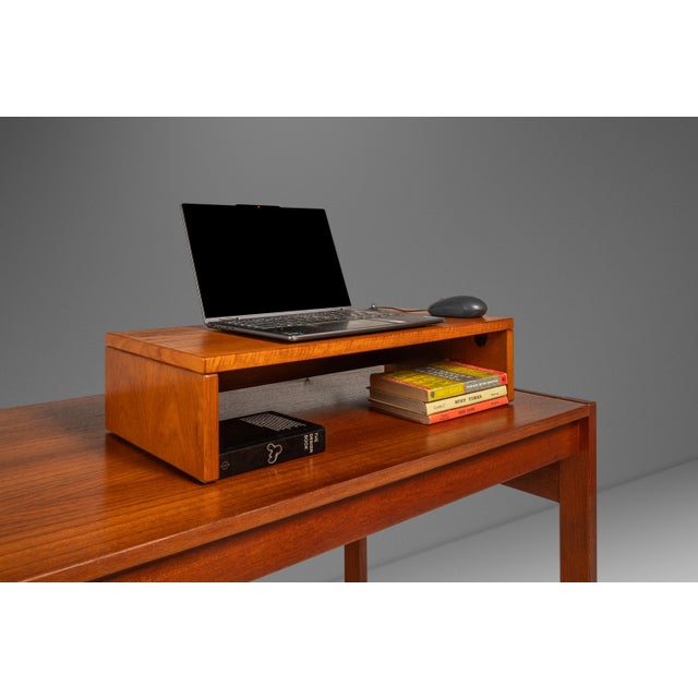 Danish Mid-Century Modern Computer Riser / Desk Organizer in Teak by Jesper International, Denmark, C. 1980s For Sale In Orlando - Image 6 of 18