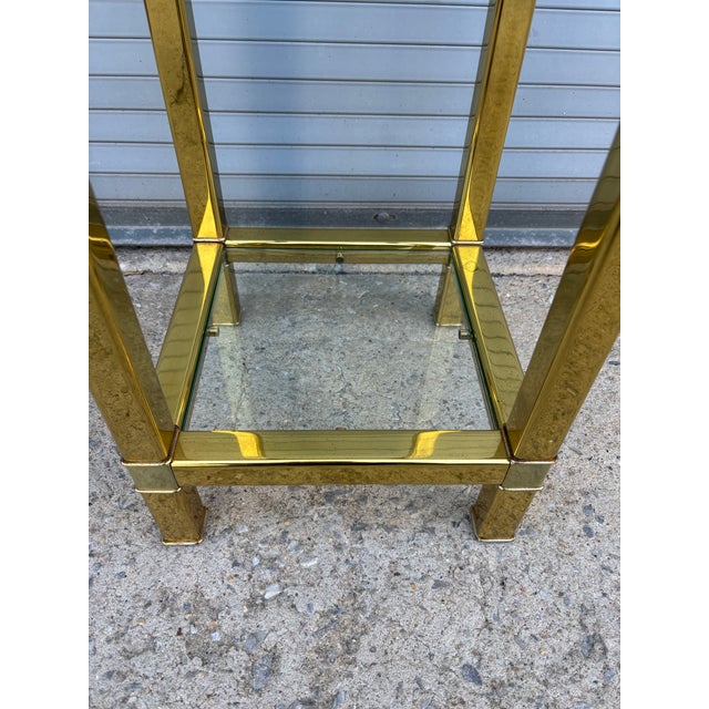 Mastercraft Master Craft 2 Tone Brass Pedestal For Sale - Image 4 of 11