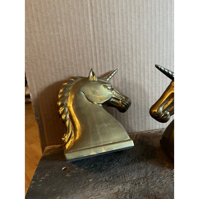 Vintage Unicorn Bookends- a Pair For Sale - Image 9 of 10