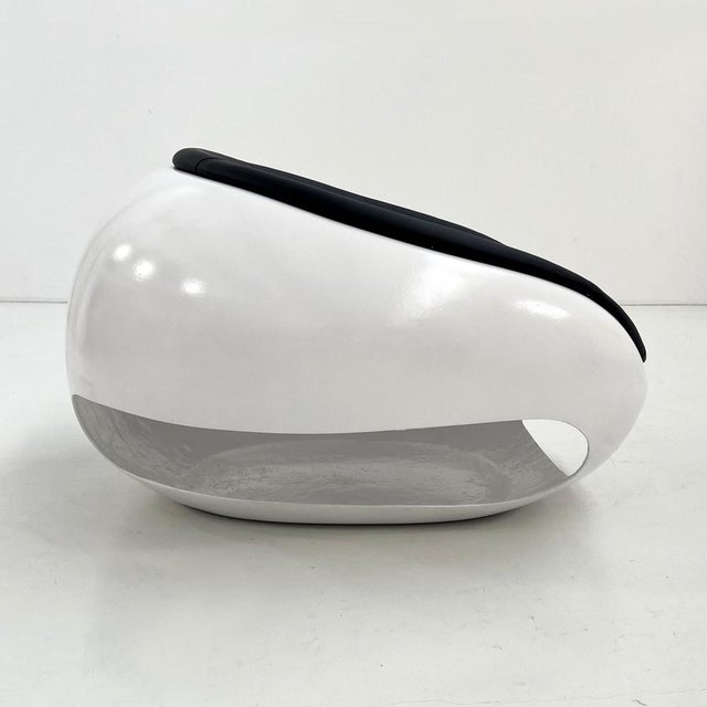 Black Fiberglass Pod Lounge Chair by Mario Sabot, 1960s For Sale - Image 8 of 10
