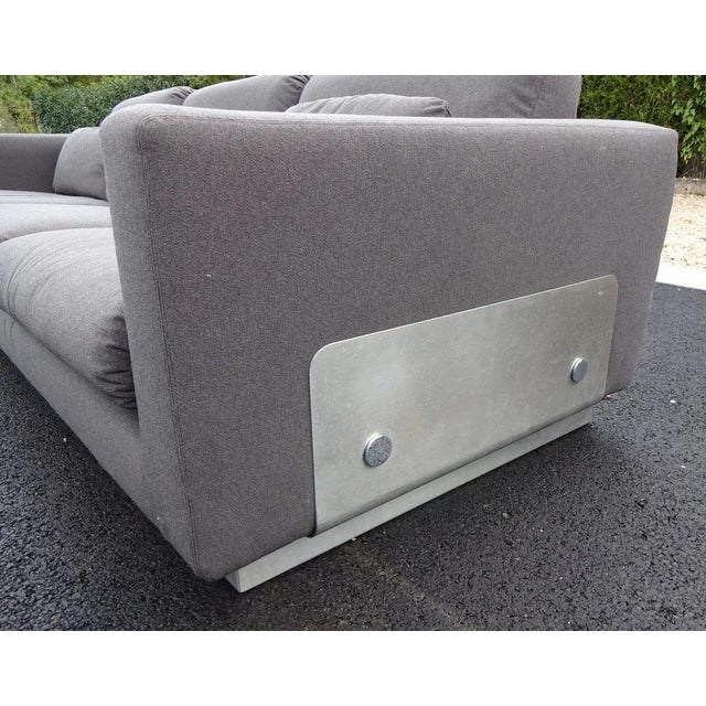 Gray Vintage Steel and Fabric Sofa, 1970s For Sale - Image 8 of 9