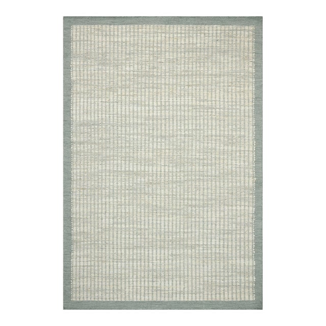Amber Lewis x Loloi Lilah Ivory / Sky 5'-0" x 7'-6" Area Rug For Sale