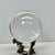 Modern Rare Steuben Crystal Gazing Ball on Sterling Silver Wave Stand #1036 Signed 5.5” For Sale - Image 3 of 15