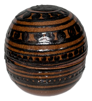 Modernist Spherical Studio Ceramic Art Box from Helma Klett, Germany, 1960s