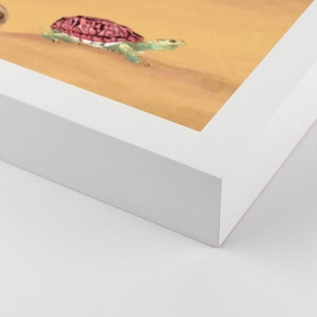 Paper Palm Beach Paradise by Allison Cosmos, Set of 3, in White Framed Paper, Medium Art Print For Sale - Image 7 of 8