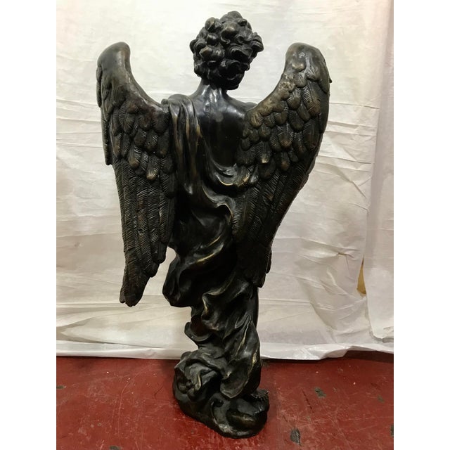 Bronze Angel Statue For Sale - Image 4 of 7