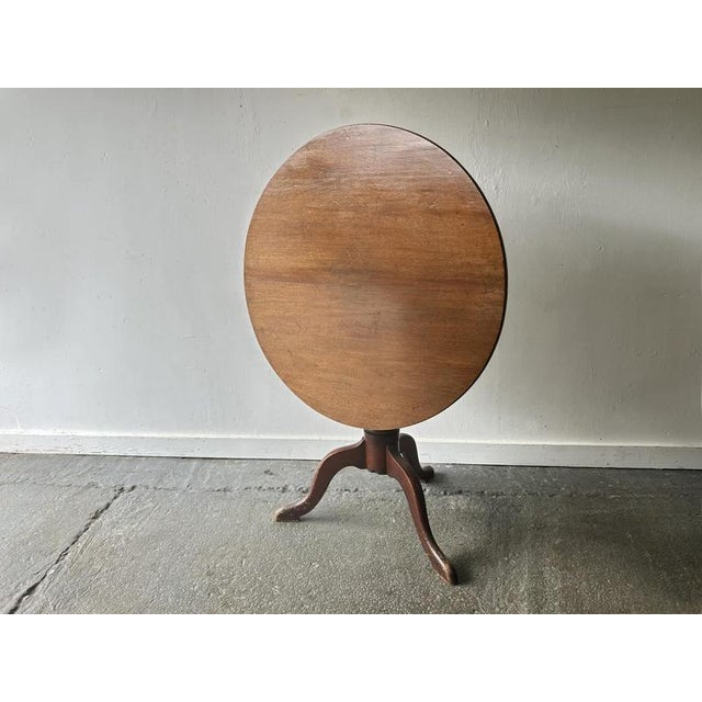 2000 - 2009 19th Century Oak Tilt-Top Occasional Table with Tripod Base For Sale - Image 5 of 8