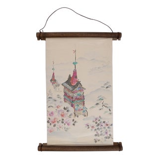 Japanese Ceremonial Silk Wall Tapestry by Renaras For Sale