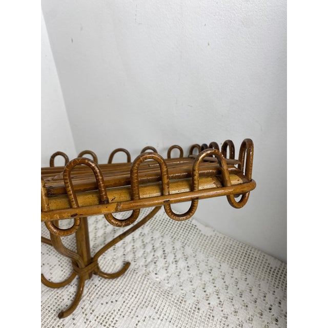 1950s Wall Shelf in Rattan and Bamboo attributed to Franco Albini, Italy, 1960 For Sale - Image 5 of 15